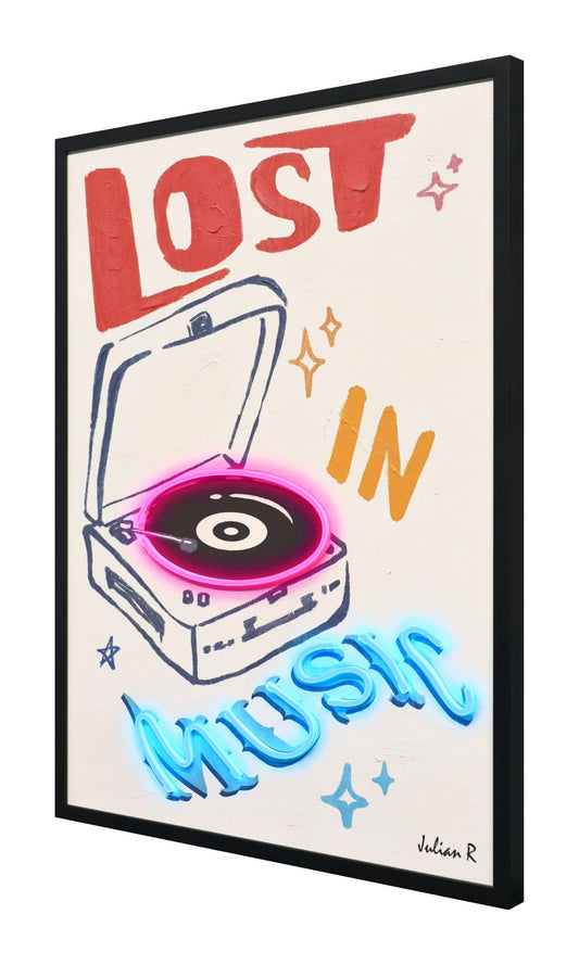 Lost in Music - LED Glow Vinyl Record Art | Limited Edition #6228