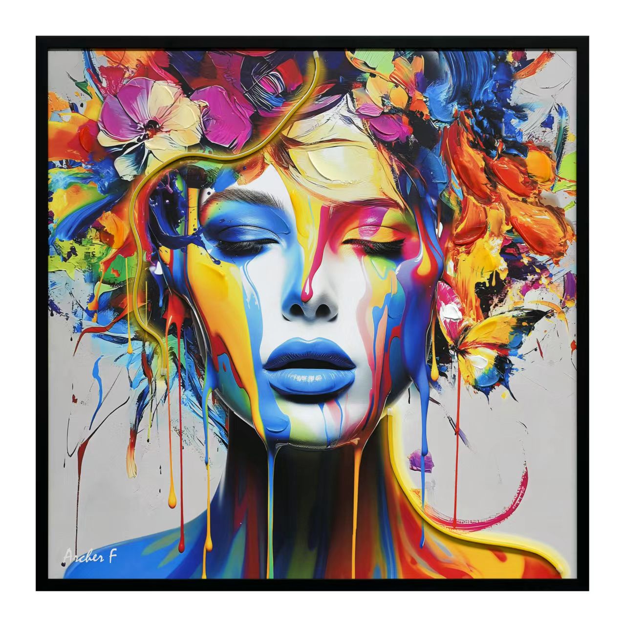 Vibrant Portrait Art - LED Glow Pop Art | Limited Edition #6233