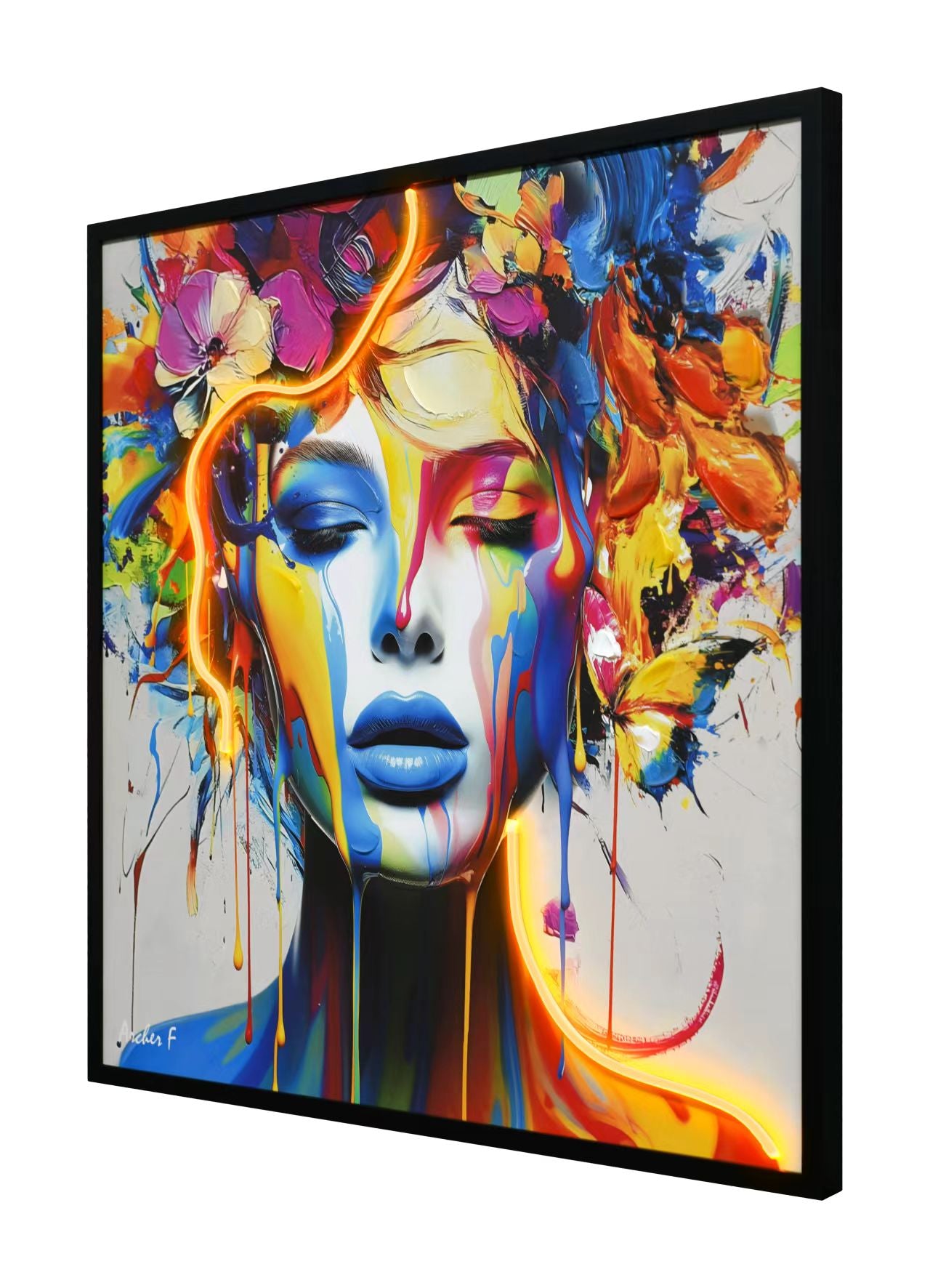 Vibrant Portrait Art - LED Glow Pop Art | Limited Edition #6233