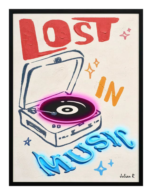 Lost in Music - LED Glow Vinyl Record Art | Limited Edition #6228