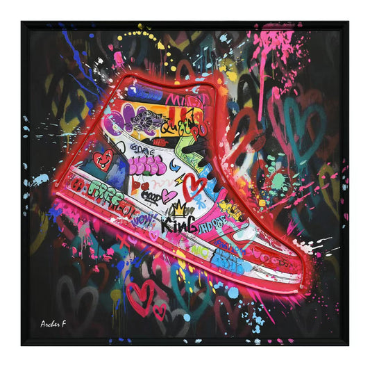 Neon Sneaker Art - LED Glow Street Art | Limited Edition #6231